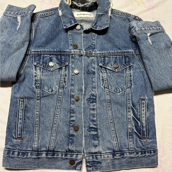 Reformation Medium Blue Denim Jacket - Picture 2 of 6